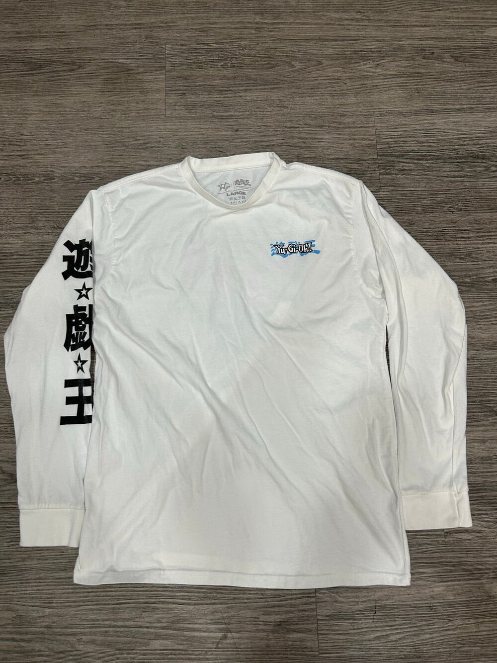 Tuned In Tokyo x Yu-Gi-Oh Blue-Eyes White Dragon Long Sleeve Shirt White Large L